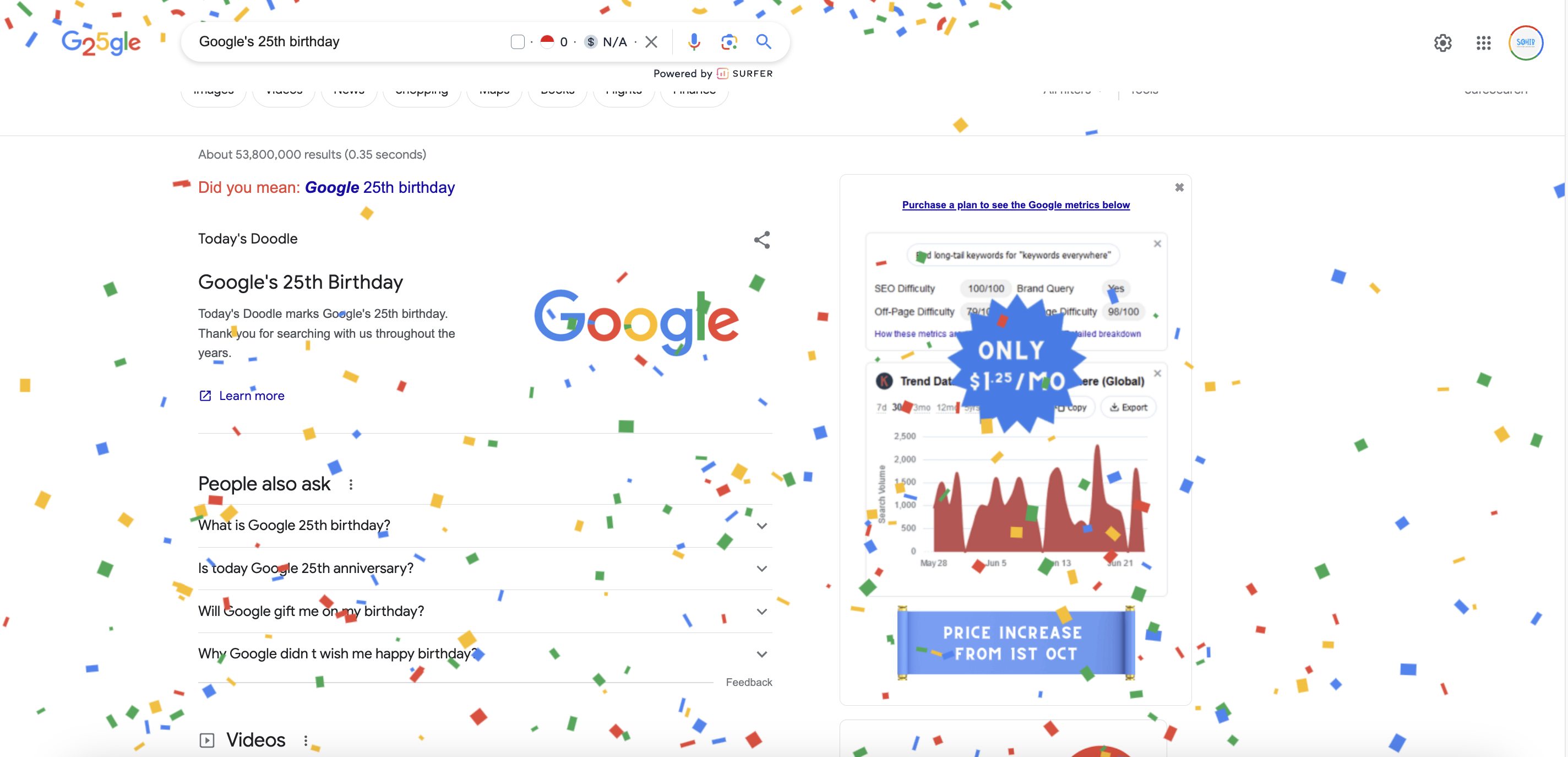 Google ulang tahun yang ke-25 | Sumber: dok. istimewa